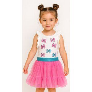 DRESS Jojo Siwa Pink Tutu Butterfly Sleeveless Tank Girls YOUTH KIDS Size 4/5